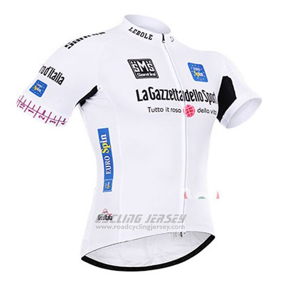 2015 Cycling Jersey Giro D'italy White Short Sleeve and Bib Short